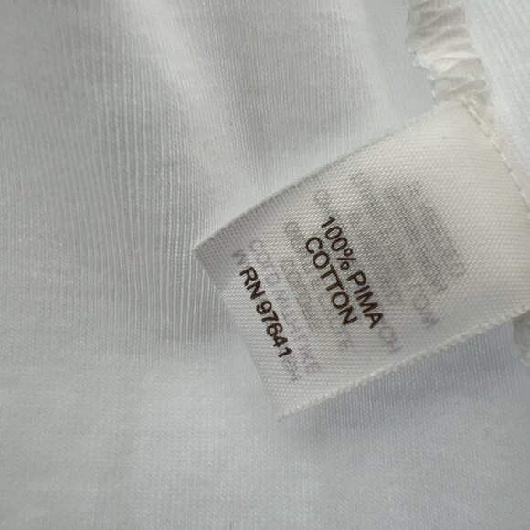 J Jill Perfect Pima Top Size 3X White V Neck Elbow Sleeve Pullover 100% Cotton - Picture 4 of 7